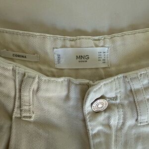 Mango Women's Cream Straight Leg Pants